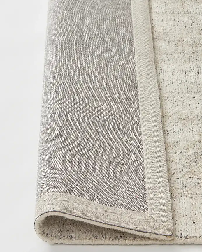 Weave Matisse wool blend rug buff – green with envy nz