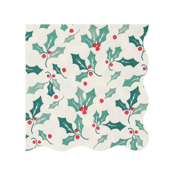 Meri Meri holly paper napkin (16)