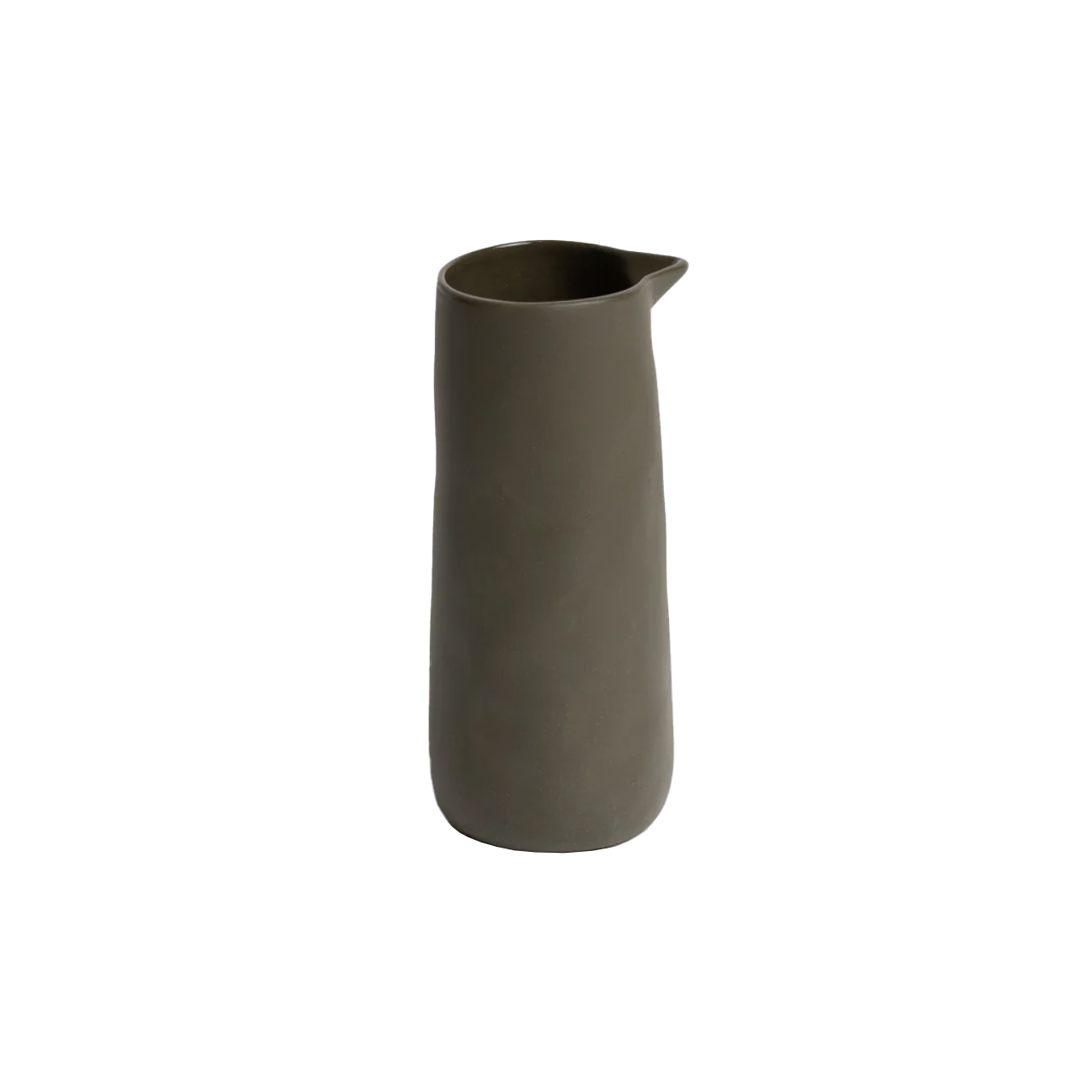 Small ceramic jug olive