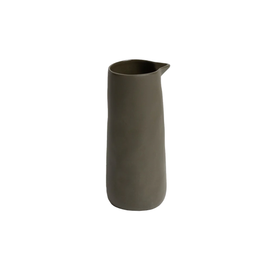 Small ceramic jug olive