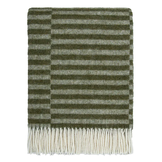 Noah NZ wool throw olive 130 x 190cm