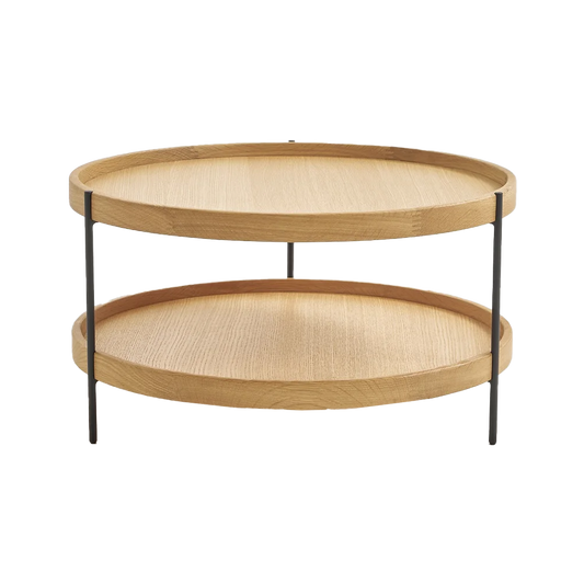 Norse two-tier oak coffee table 69cm natural