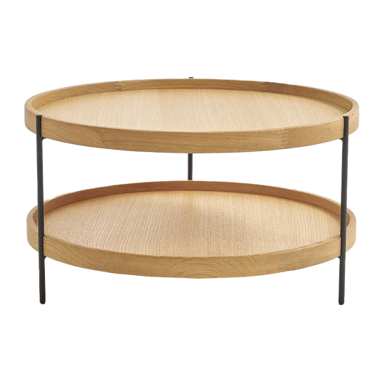 Norse two-tier oak coffee table 90cm natural