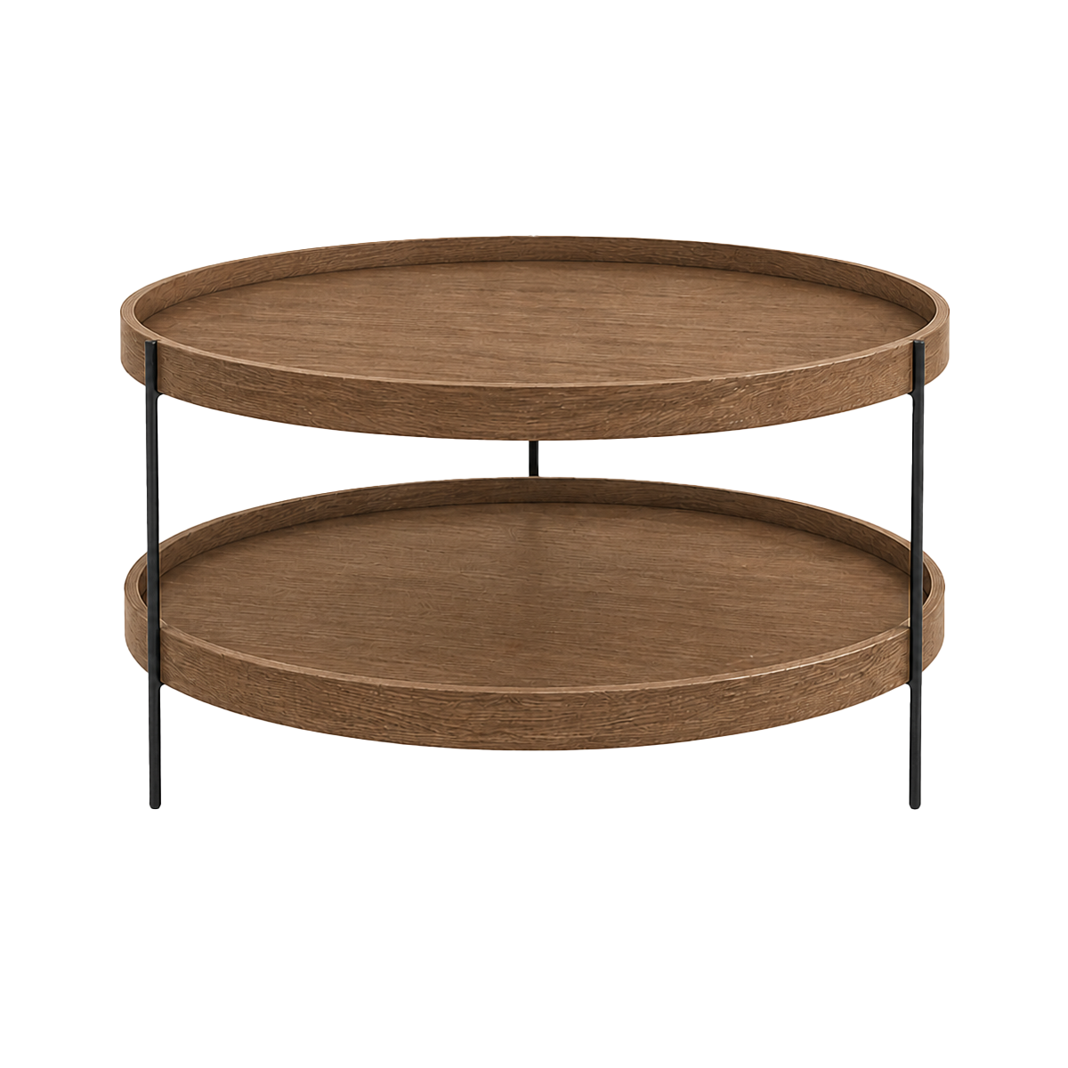 Norse two-tier oak coffee table 69cm espresso