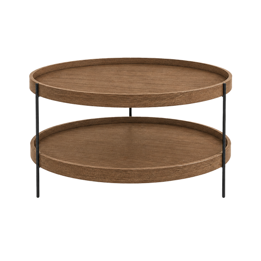 Norse two-tier oak coffee table 69cm espresso