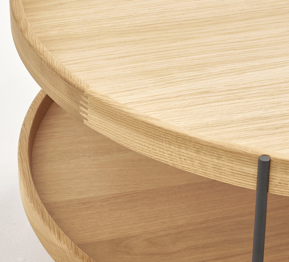 Norse two-tier oak coffee table 90cm natural