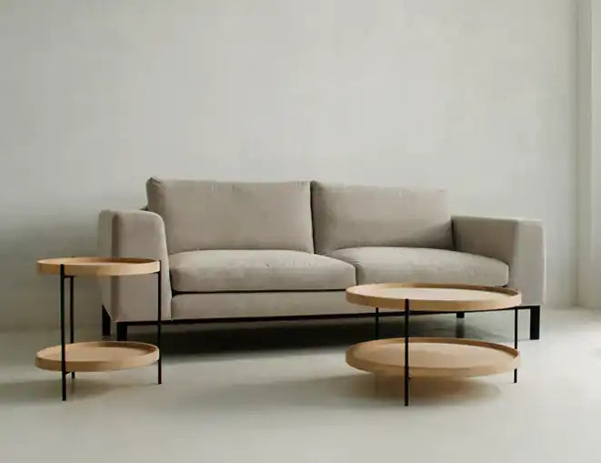 Norse two-tier oak coffee table 90cm natural