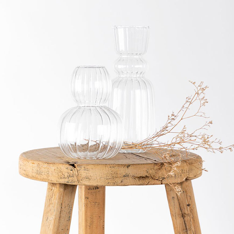 Lucia clear glass vase