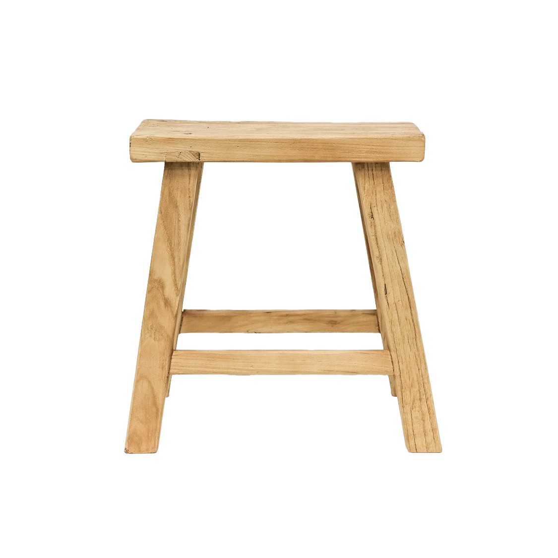 Reclaimed elm rectangular bench 42cm