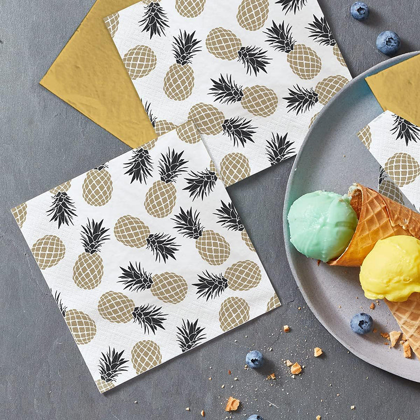 Pineapple paper napkins set of 20