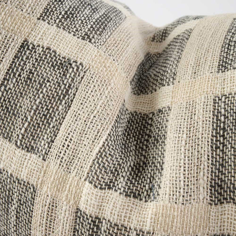 Petra hand woven linen cotton cushion cover 60 x 40cm