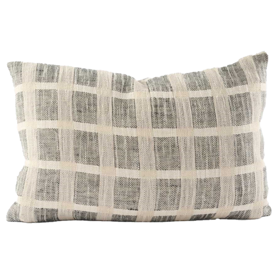 Petra hand woven linen cotton cushion cover 60 x 40cm