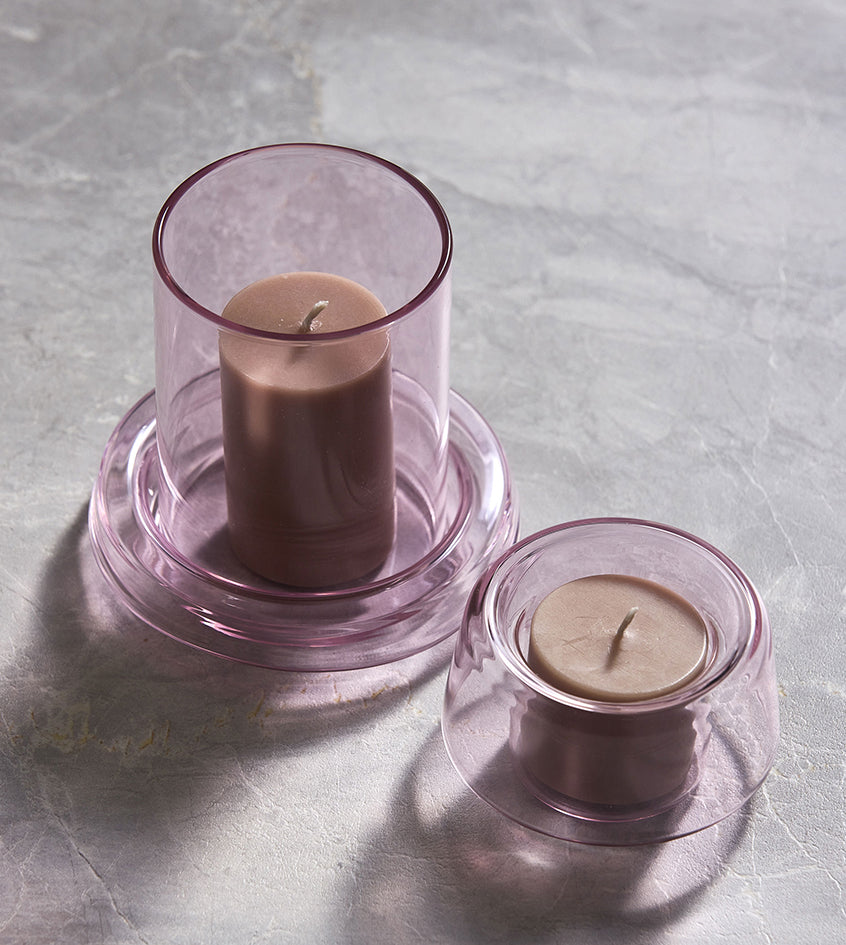 Pillar candle 7cm rose