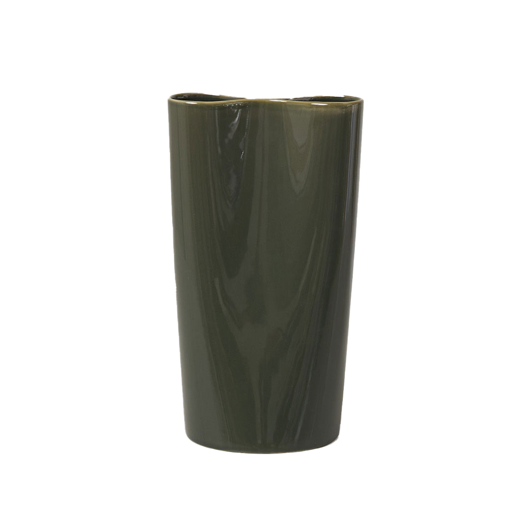 Pinch vase 27cm forest green