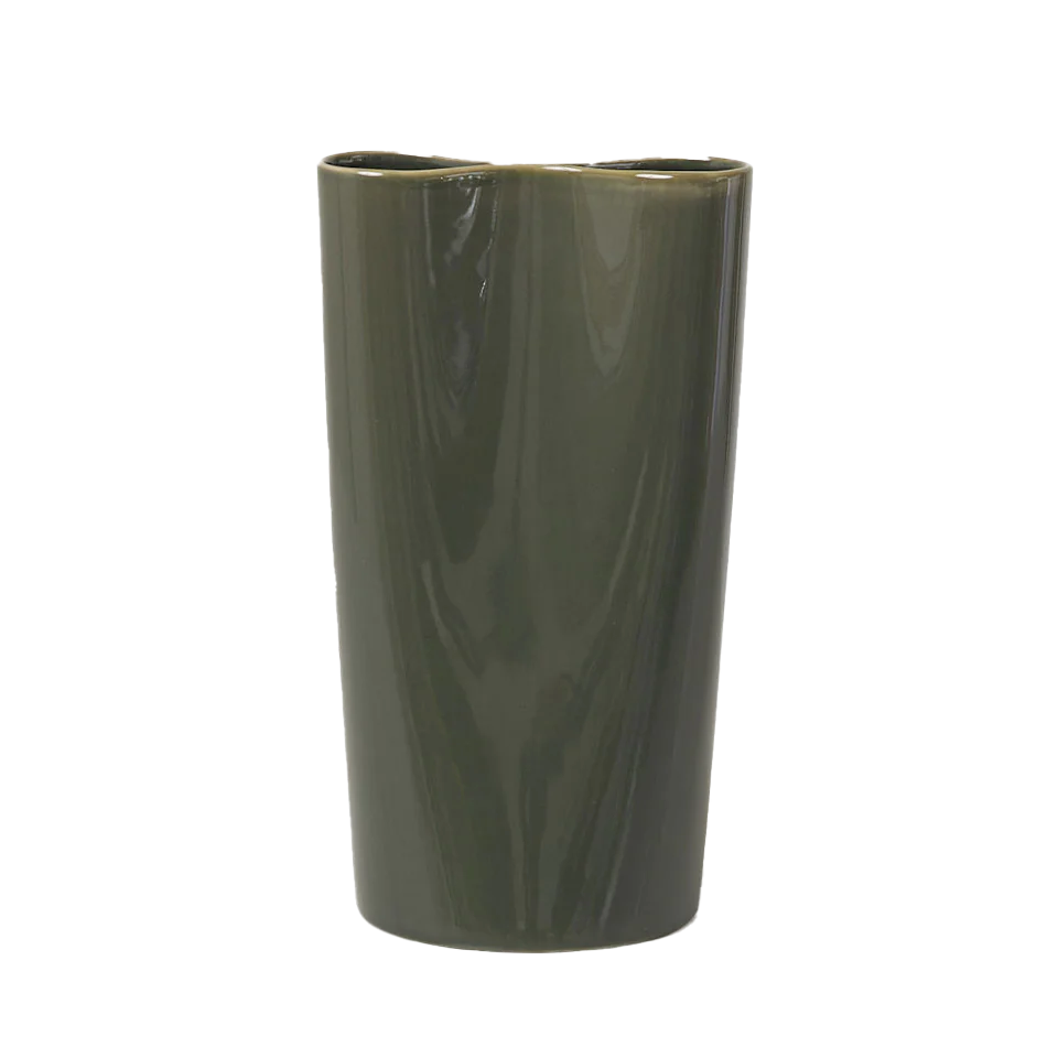 Pinch vase 27cm forest green