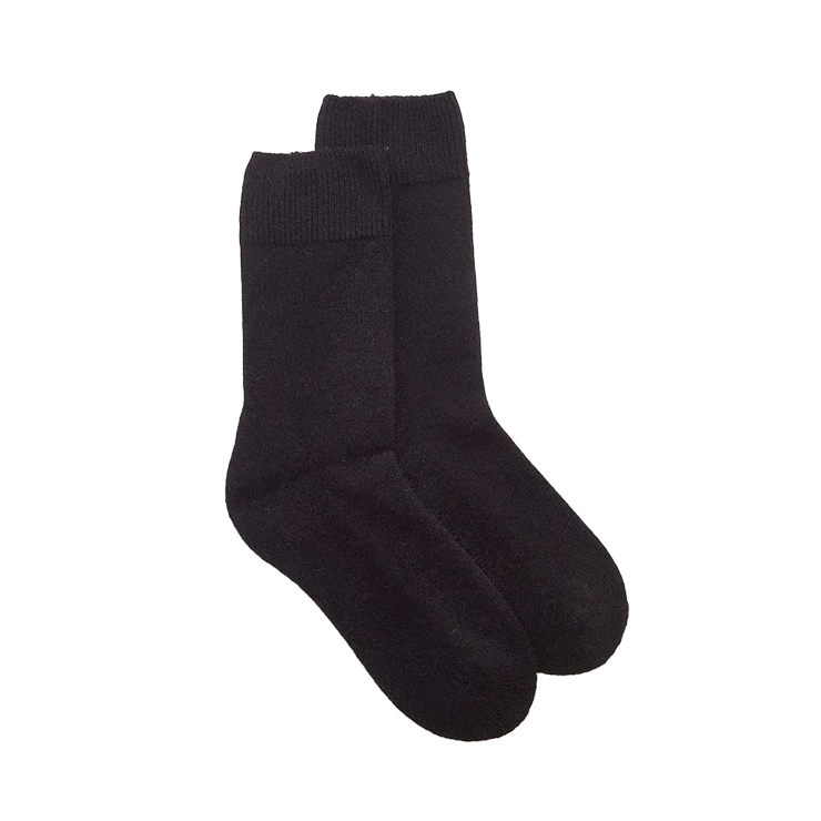 Possum merino wool socks black