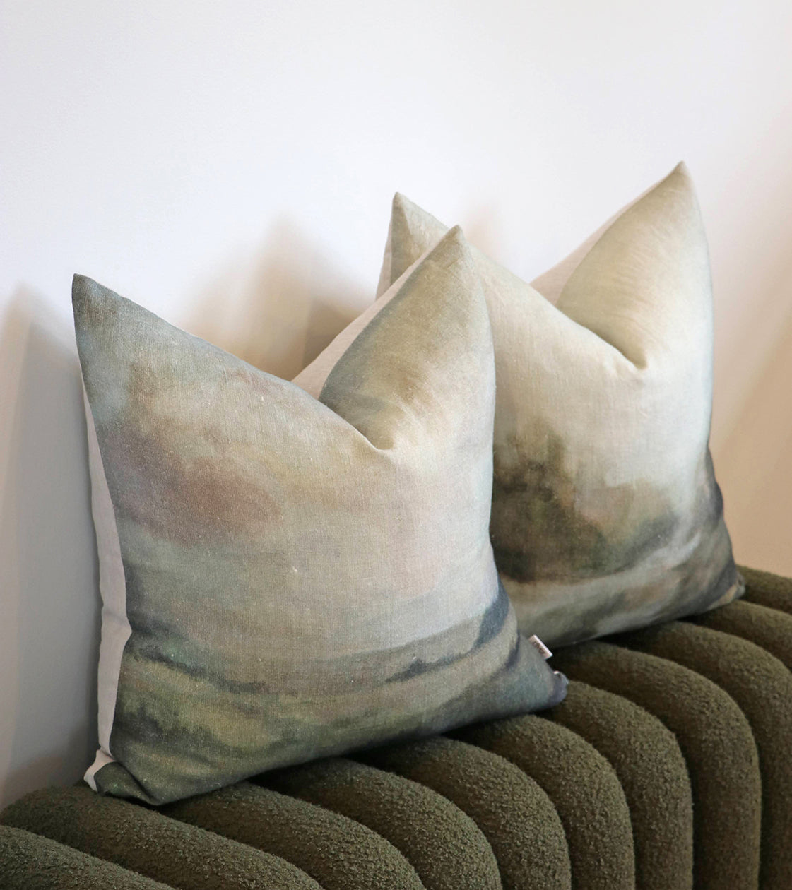 Morning light linen cushion cover 50cm