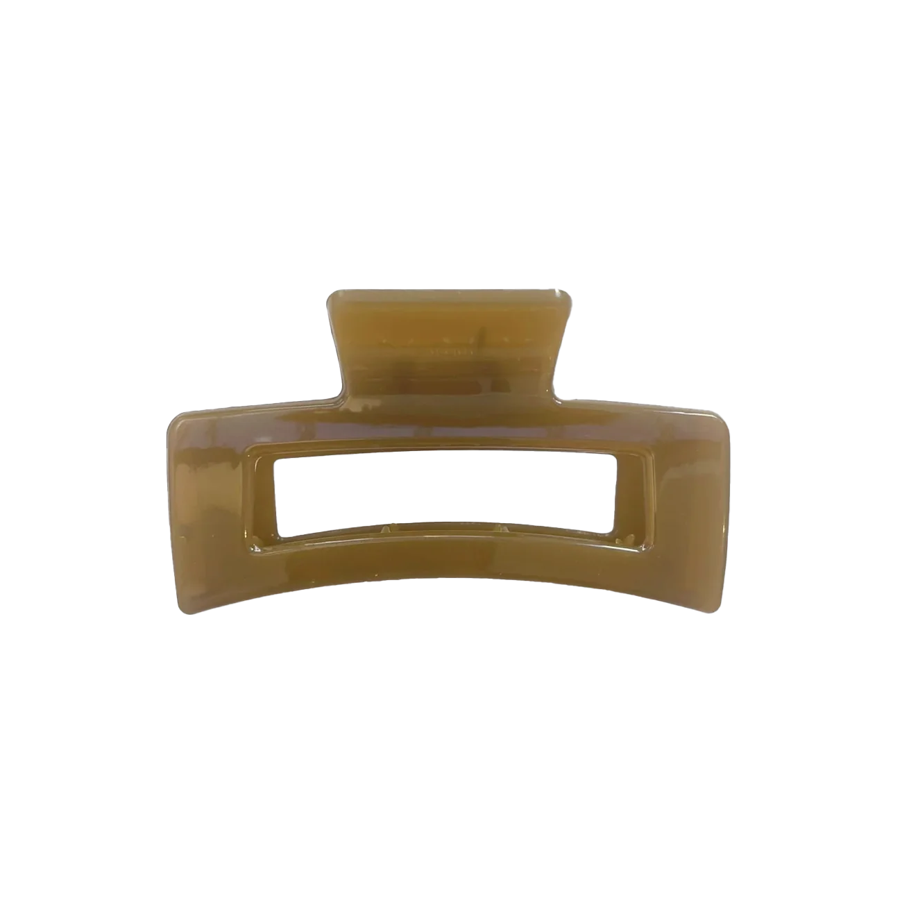 Rectangle claw clip 8.5cm transparent caramel