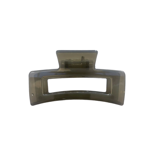 Rectangle claw clip 8.5cm transparent grey