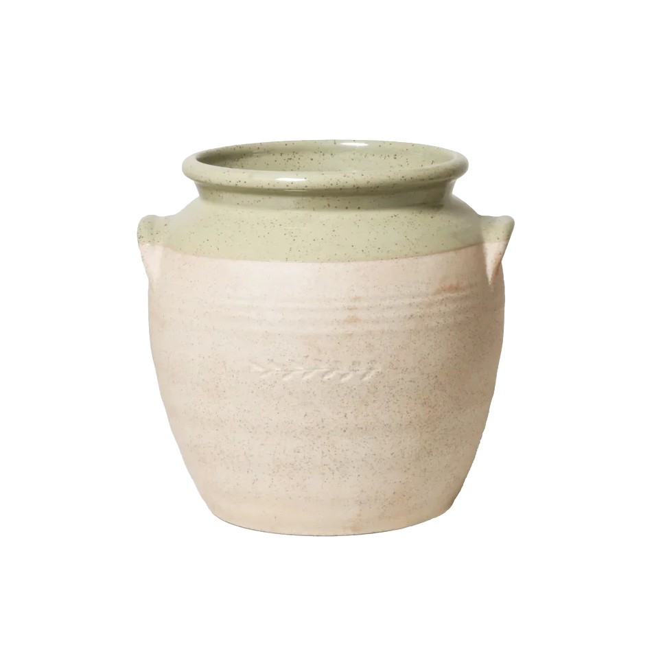 Stoneware utensil holder 18cm peppercorn