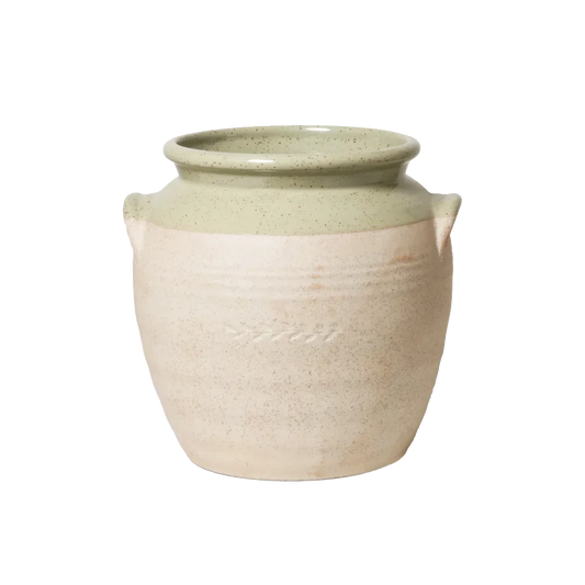 Stoneware utensil holder 18cm peppercorn