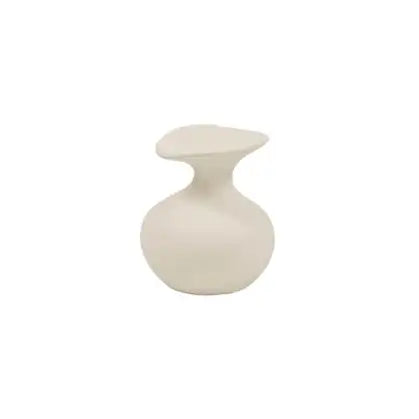 Roma terracotta vase cream 17cm