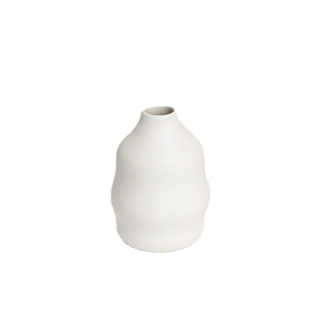 Ceramic rosie vase white