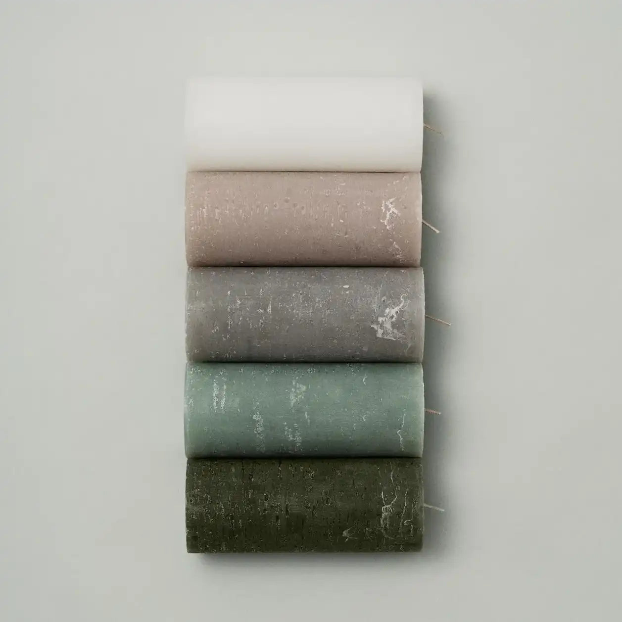 Broste rustic pillar candle 13.5cm linen