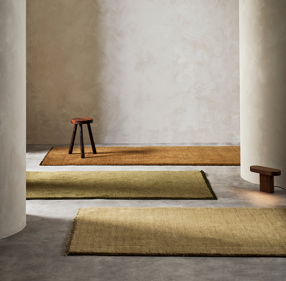 Sandringham wool floor runner moss 90 x 500cm