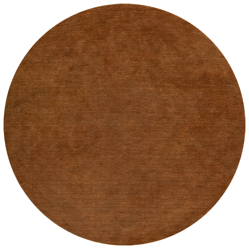 Sandringham round wool rug pecan 250cm