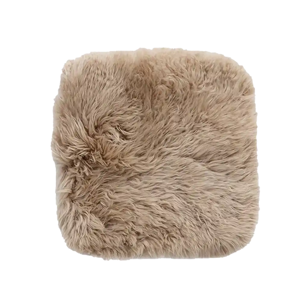 NZ long wool sheepskin seat cover square