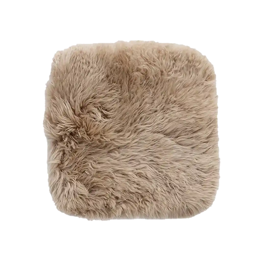 NZ long wool sheepskin seat cover square