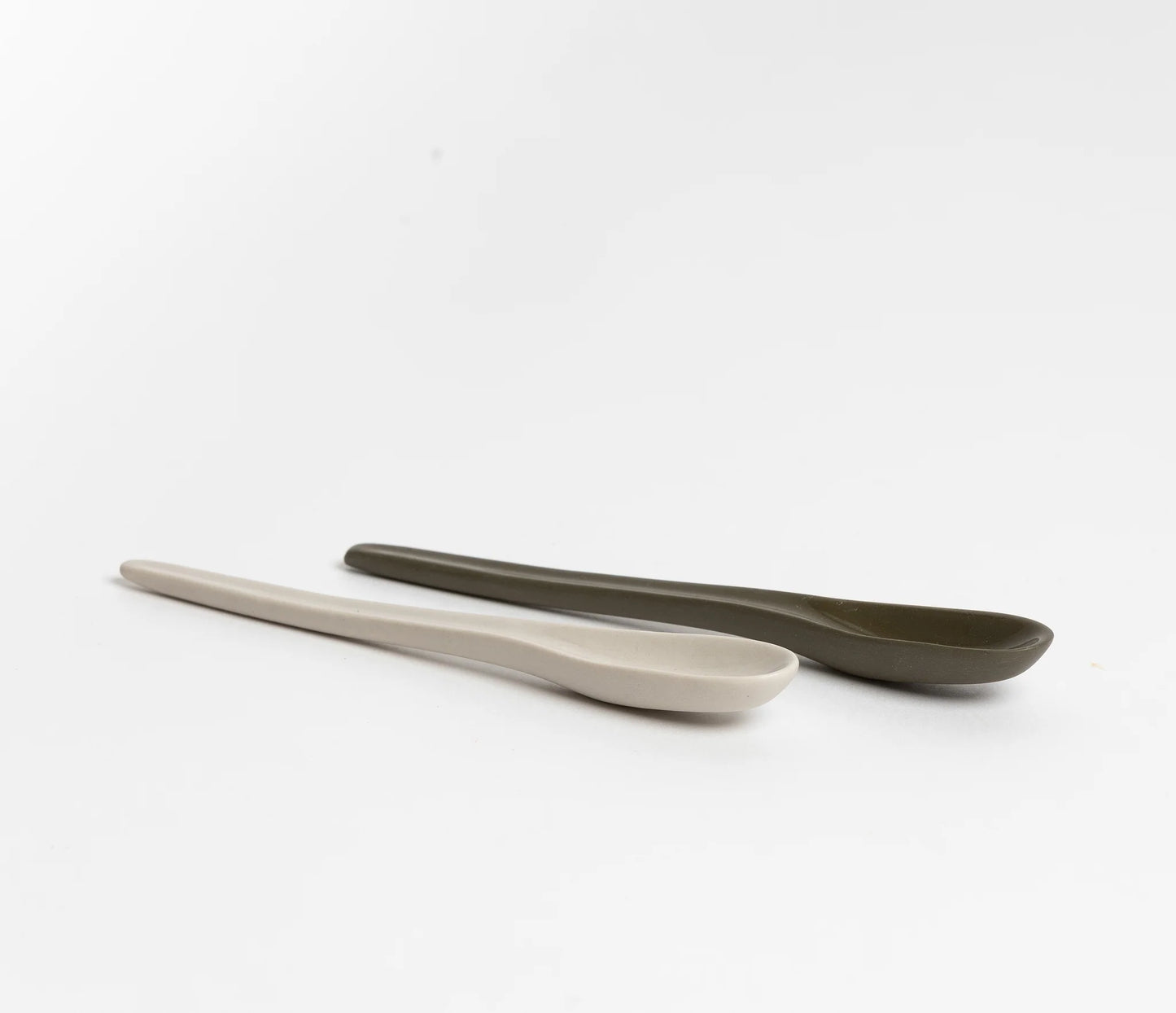 Ceramic spoon 15cm olive green