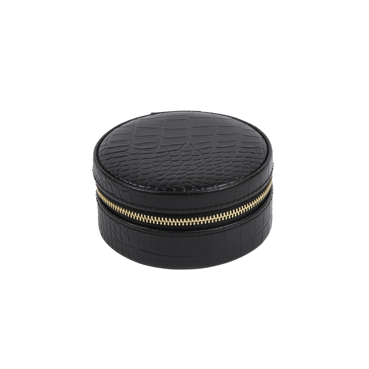 Small round jewellery box black