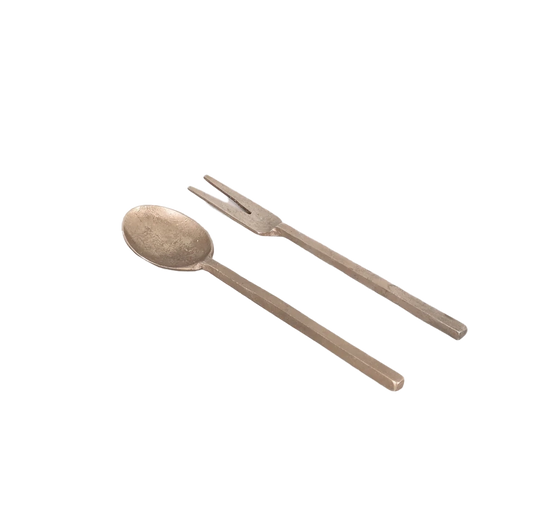 Brass spoon with square handle