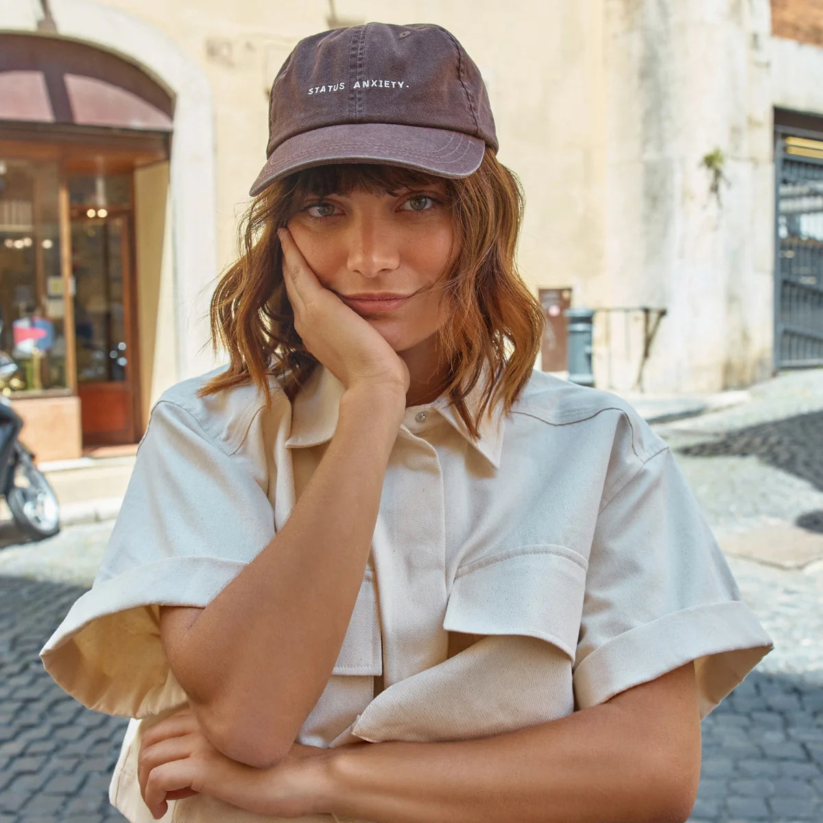 Status Anxiety cotton cap bark