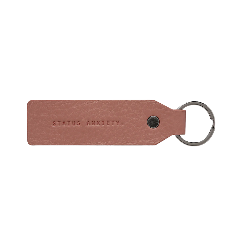 Make your move leather keyring dusty rose