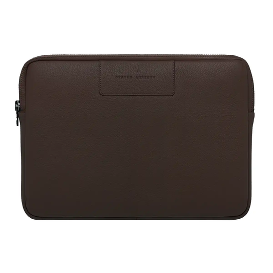 Before I Leave leather laptop case cocoa
