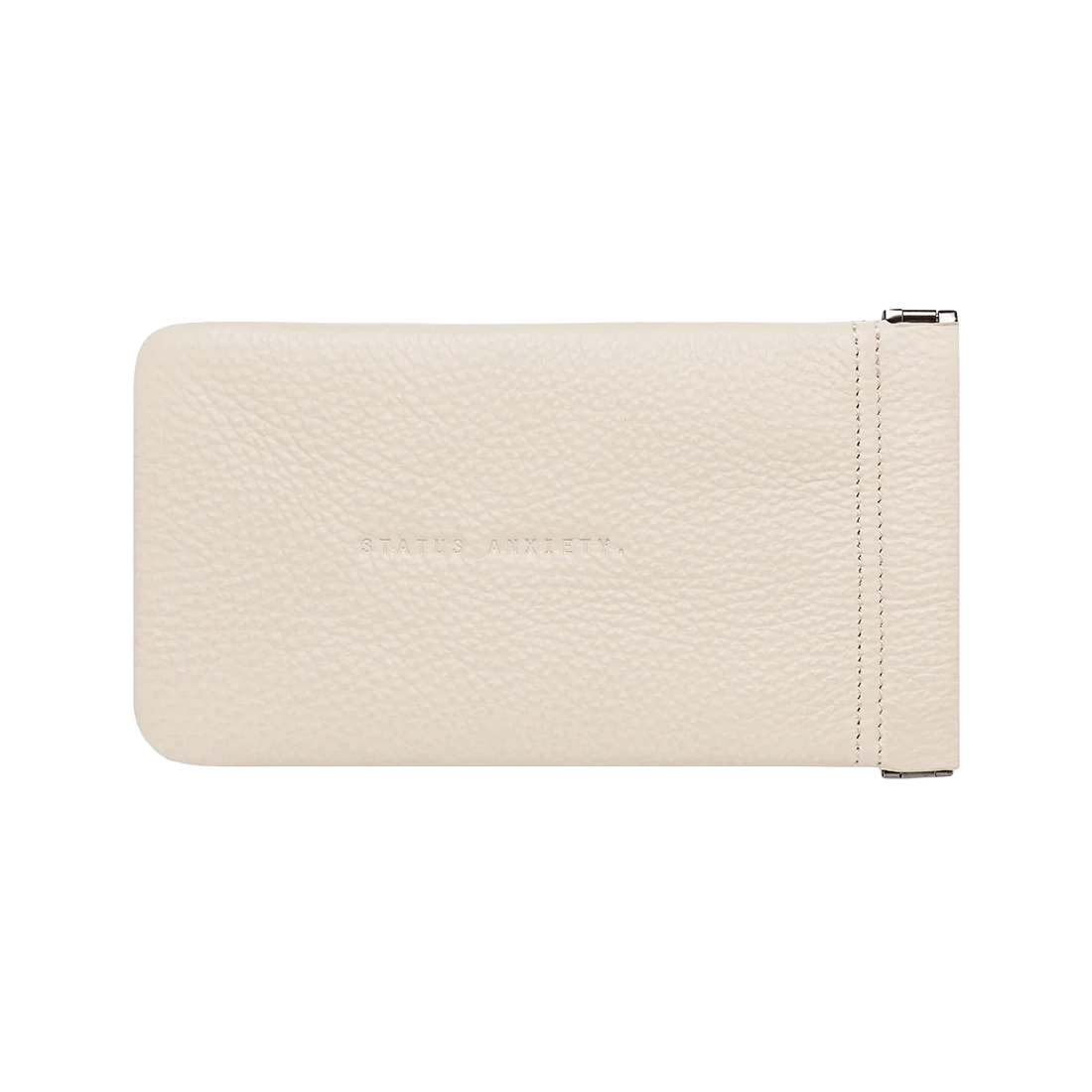 Leather sunglasses pouch oat