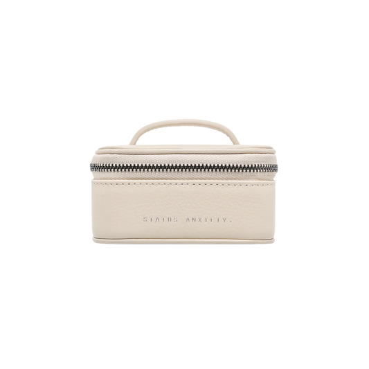 Heartbreaker leather jewellery box 10cm oat