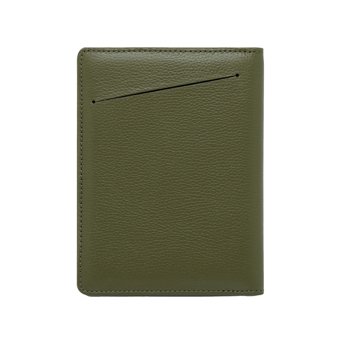 In transit leather passport wallet khaki