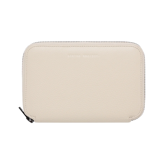 Nowhere to be found leather passport wallet oat