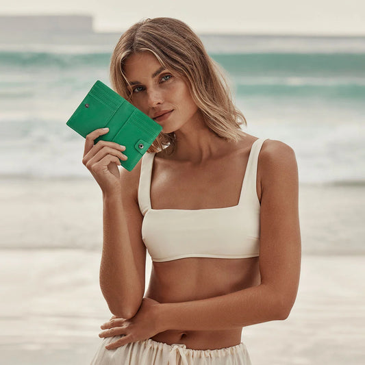Easy does it nappa leather wallet emerald