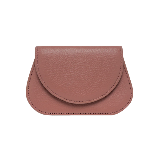 Eyes wide leather purse dusty rose