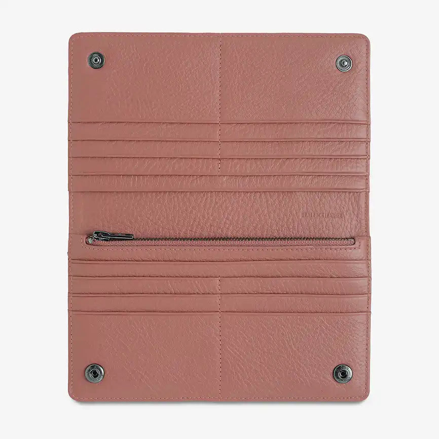 Living proof leather wallet dusty rose