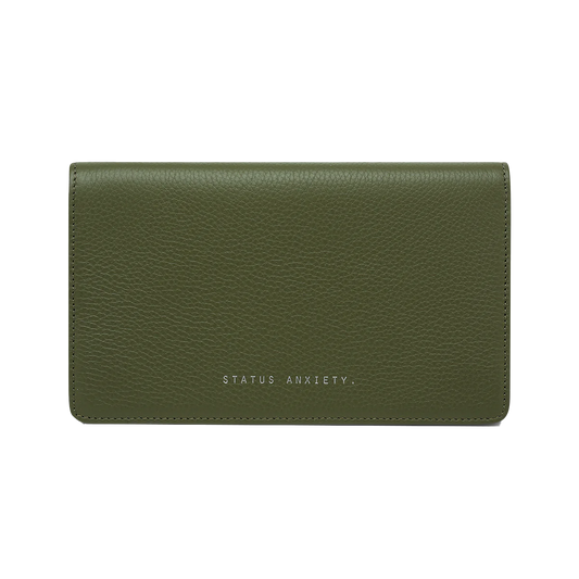 Living proof leather wallet khaki