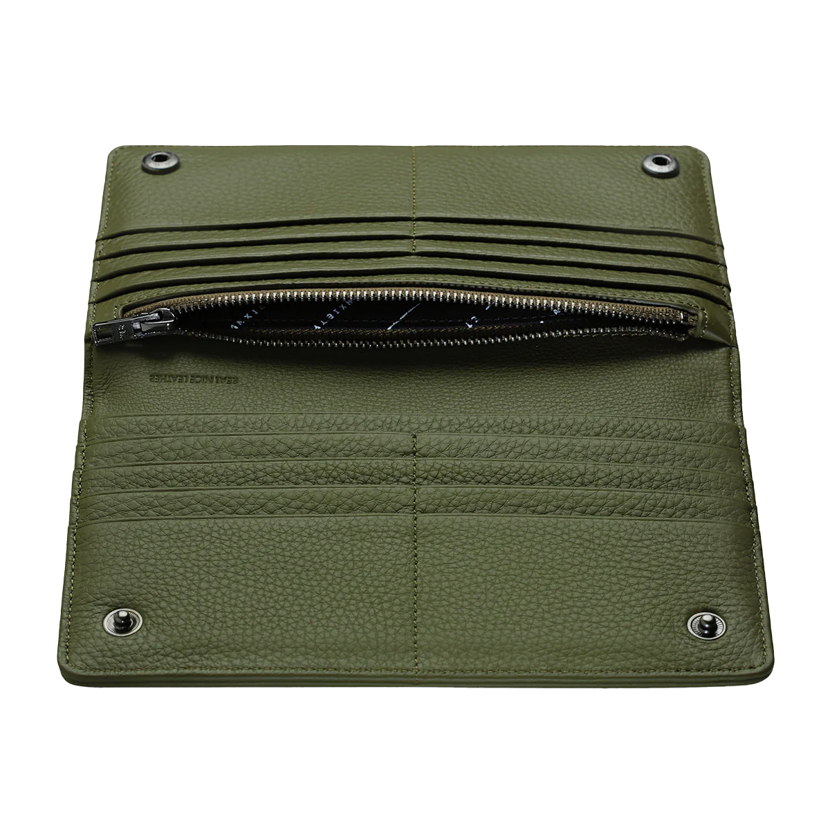 Living proof leather wallet khaki