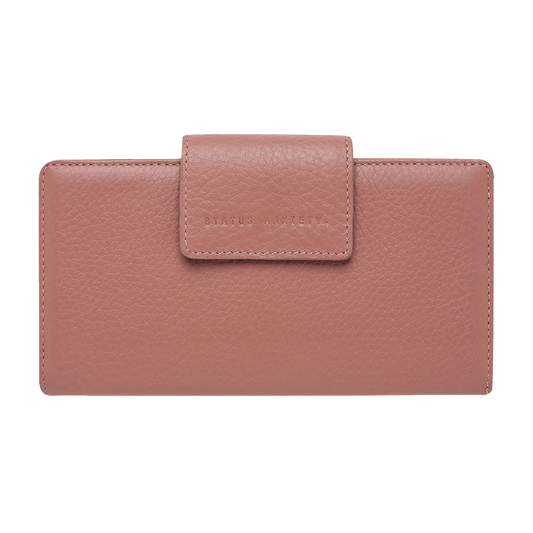 Ruins leather wallet dusty rose