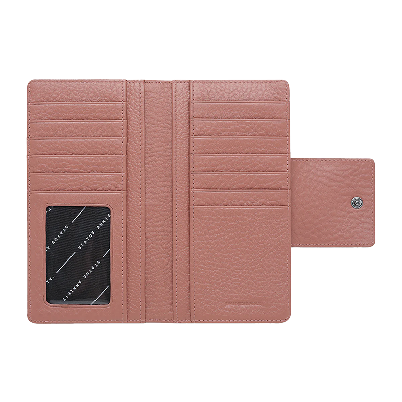 Ruins leather wallet dusty rose