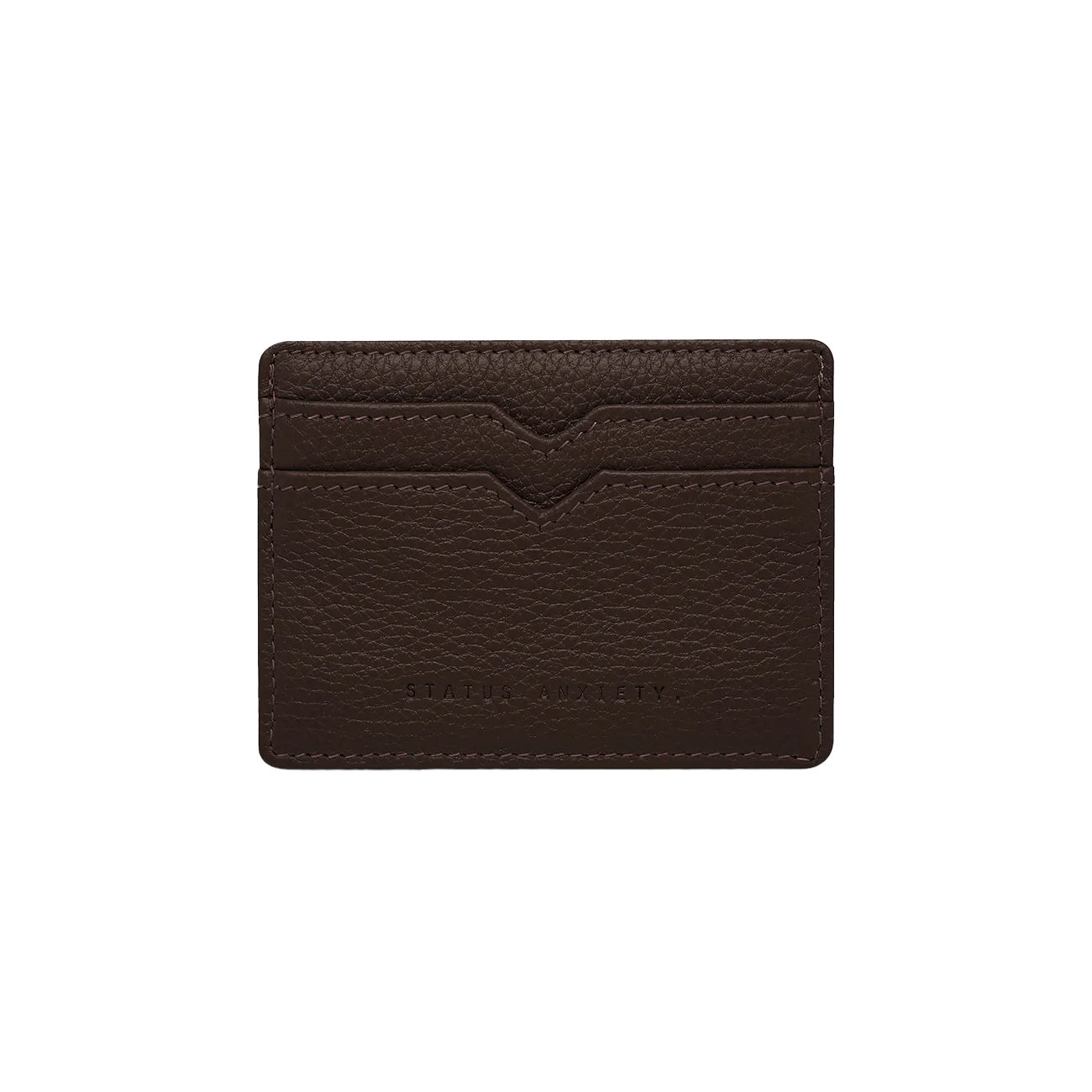 Leather card holder cocoa